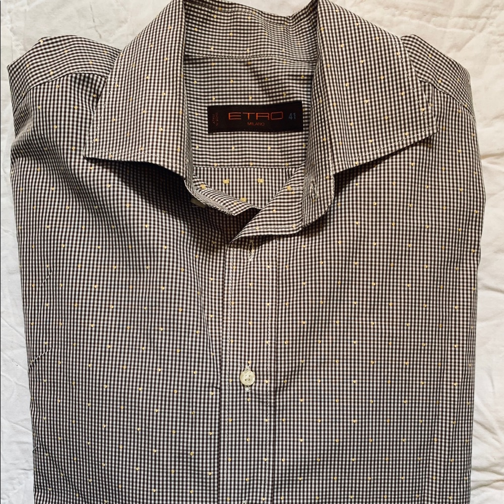 Luxury Etro Milano Dress Button Down Shirt